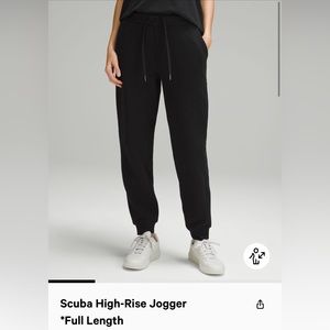 Lululemon Scuba High-Rise Jogger
*Full Length Black Size 4